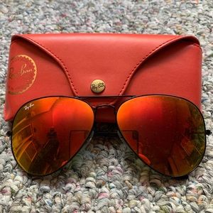 Ray-Bans Aviators with case!